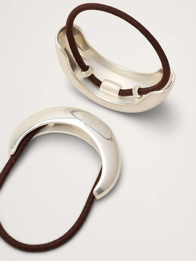 Metal Accent Hair Tie 2-Pack