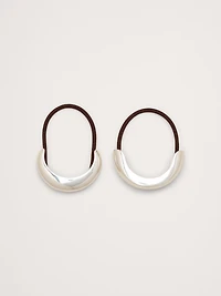 Metal Accent Hair Tie 2-Pack