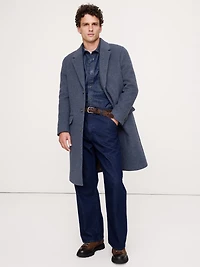 Italian Melton Wool-Blend Top Coat