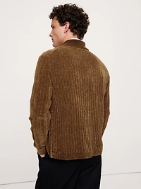 Chenille Polo Cardigan