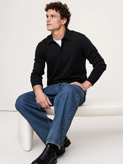 Slub Double-Knit Polo