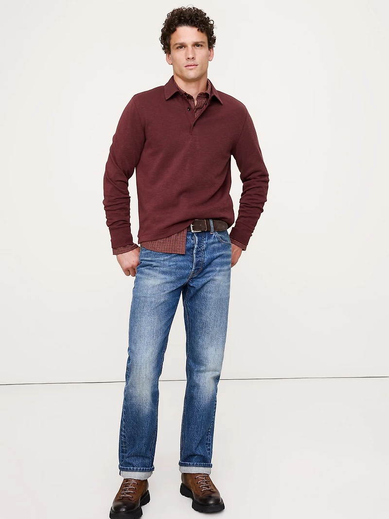 Slub Double-Knit Polo