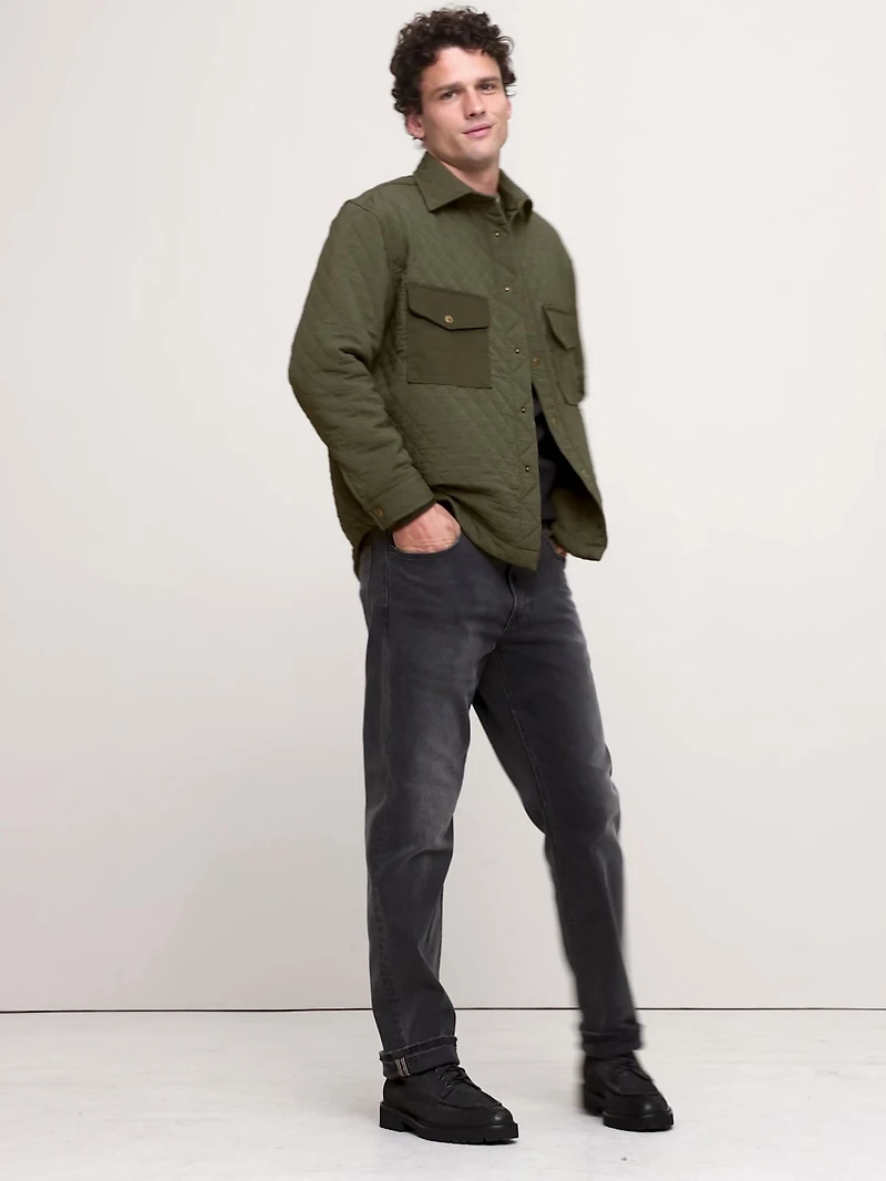Loose-Fit Quilted Overshirt