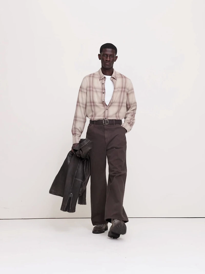 Standard-Fit Lightweight Flannel Shirt