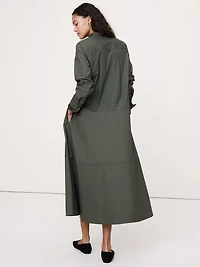 Cotton Trapeze Shirtdress