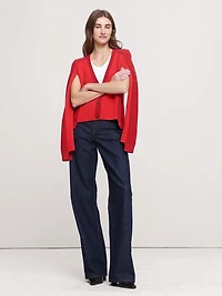 Cashmere Mixed-Stitch Cardigan