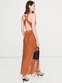 Velvet Cowl-Neck Gown