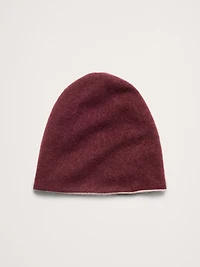 Reversible Brushed Wool-Cashmere Beanie