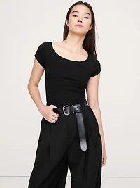 Refined Scoop-Neck T-Shirt