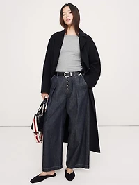 Ribbed Boat-Neck T-Shirt