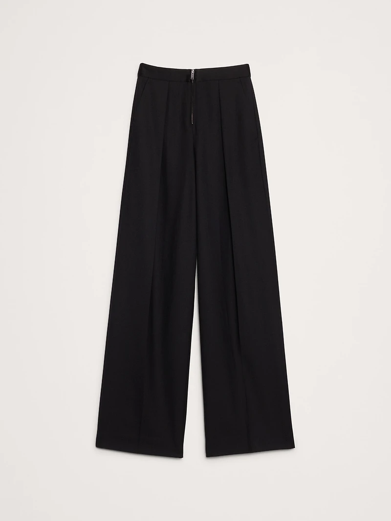 High-Rise Wide-Leg Tuxedo Pant