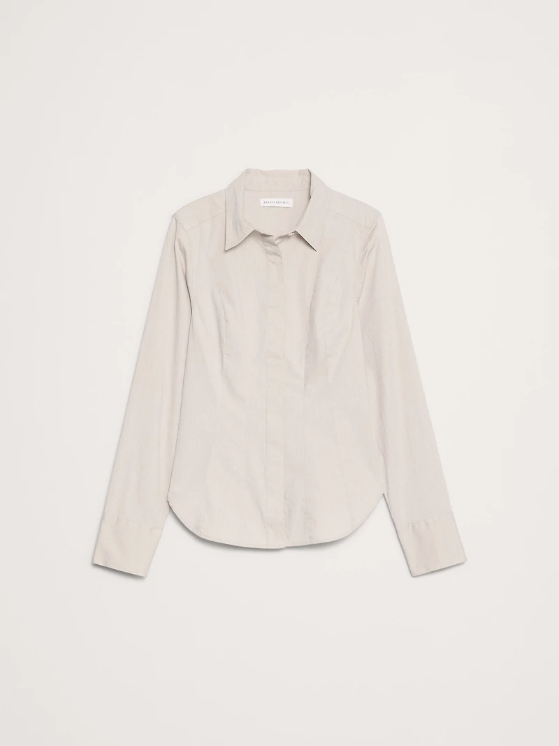 Stretch-Cotton Hourglass Shirt