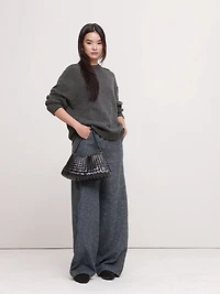 Oversized Merino-Cotton Crew-Neck Sweater