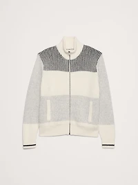 Alpaca-Wool Blend Sweater Jacket