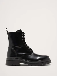 Italian Leather Combat Boot