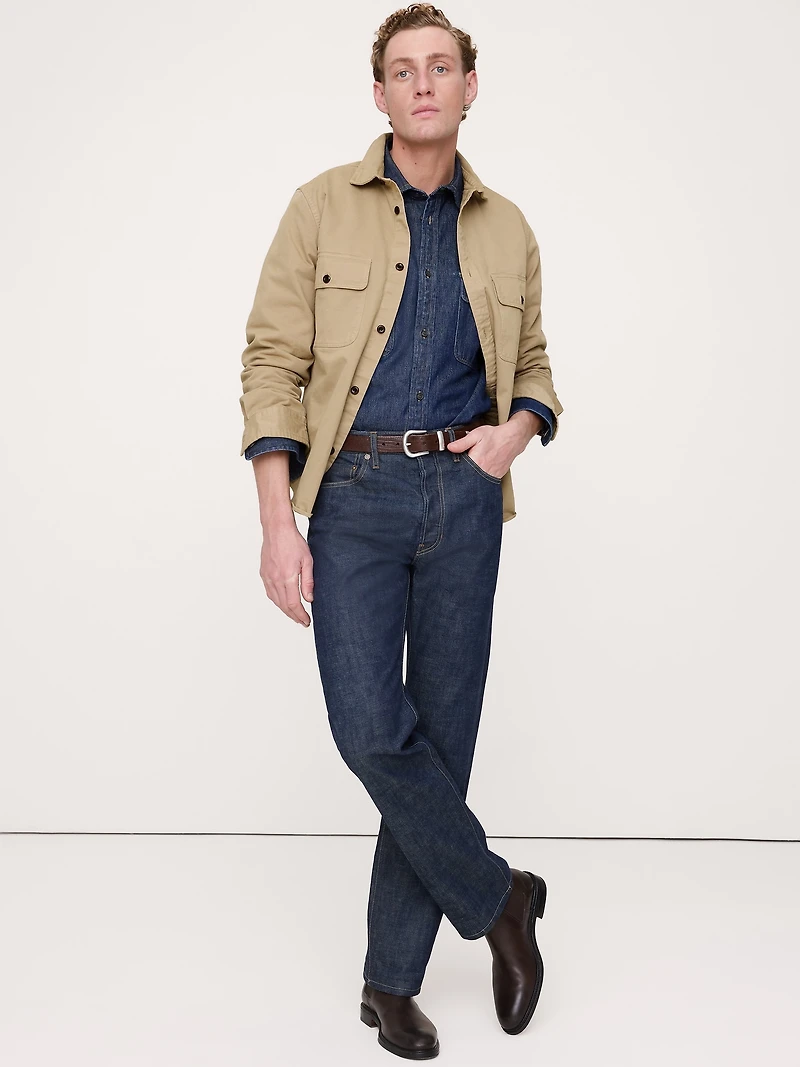 Cotton Twill Shirt Jacket