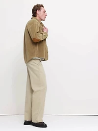 Relaxed-Fit Corduroy Shirt with Suede Elbow Patches