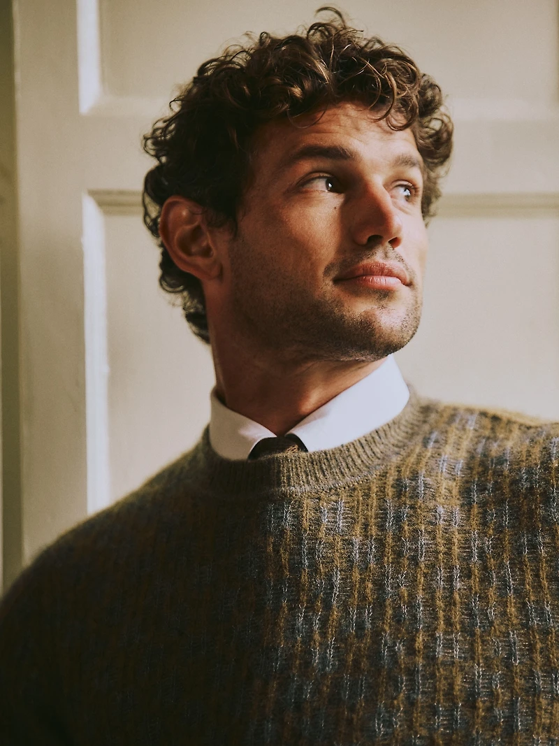 Cashmere-Silk Crew-Neck Sweater