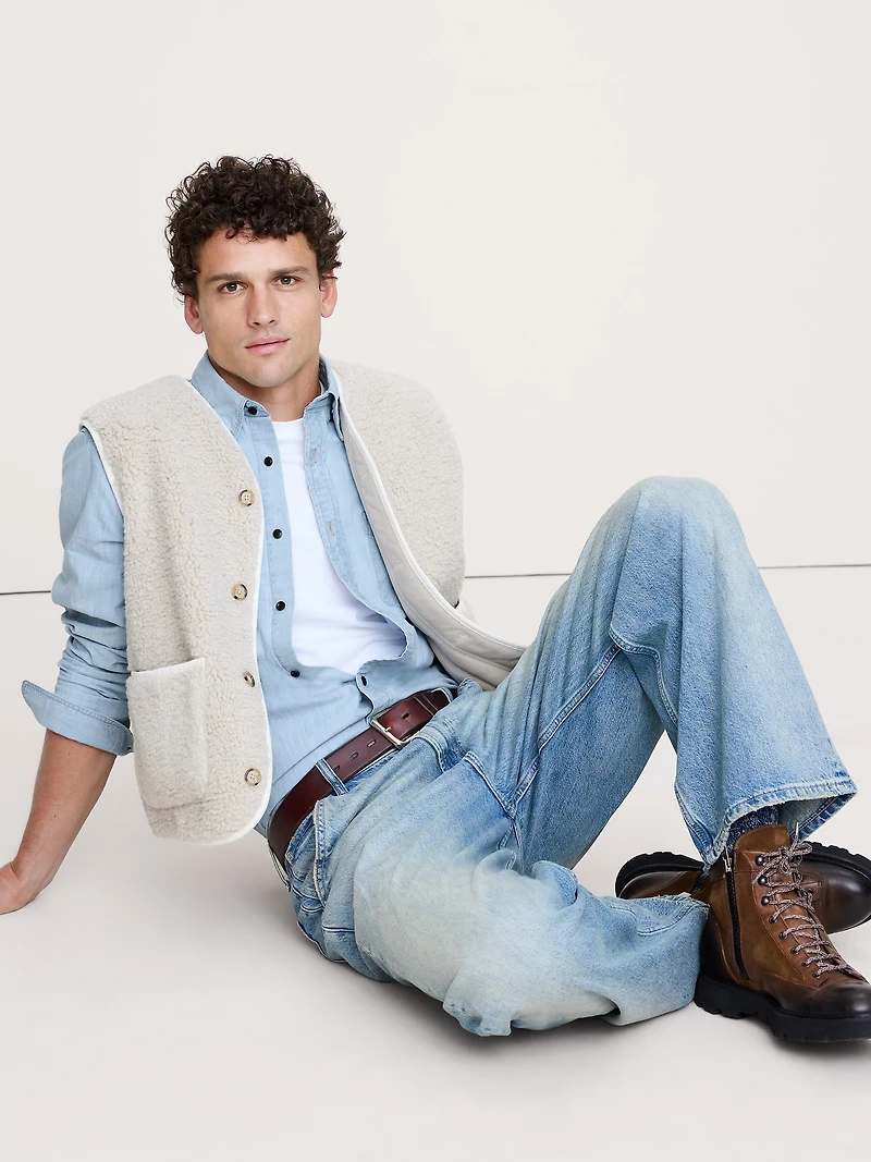 Standard-Fit Chambray Shirt