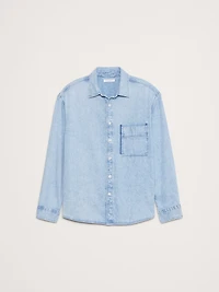 Relaxed-Fit Washed Denim Shirt