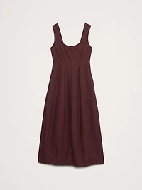 Stretch-Cotton Barrel Midi Dress