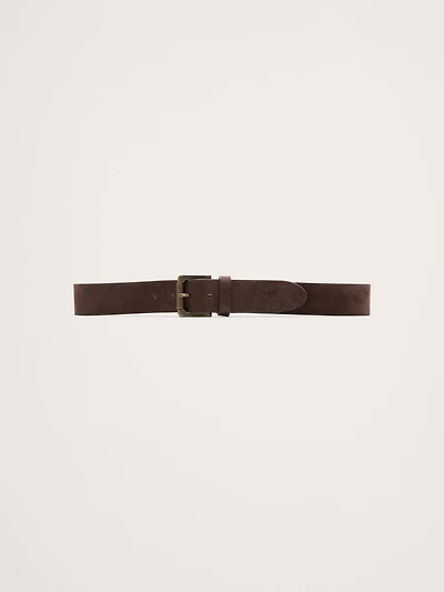 Burnished Nubuck Leather Belt