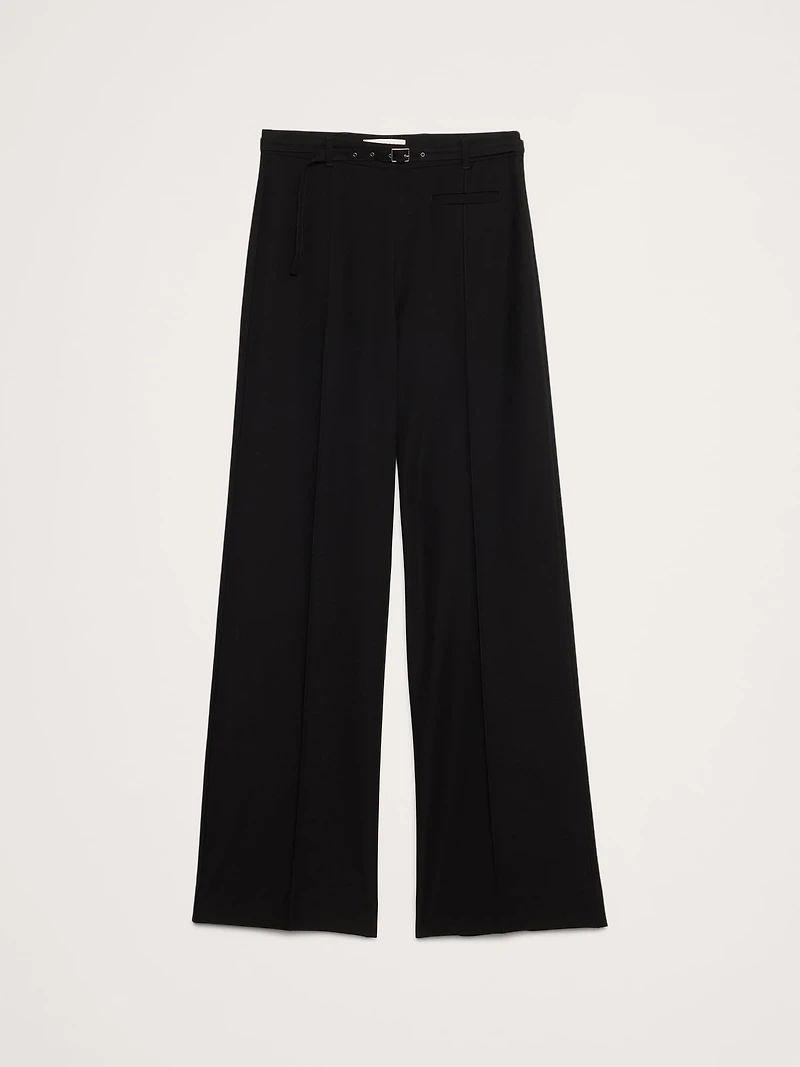 Mid-Rise Wide-Leg City Stretch Pant