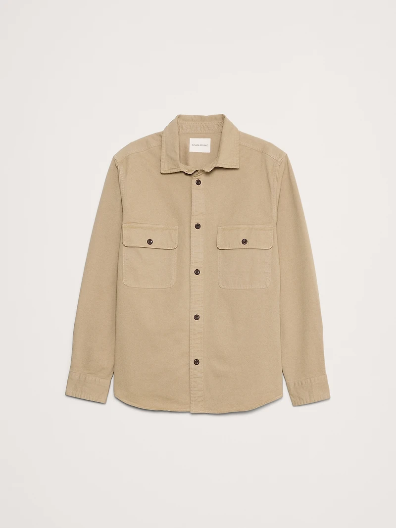 Cotton Twill Shirt Jacket