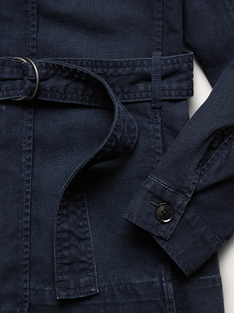 Cotton Canvas Shirt Jacket