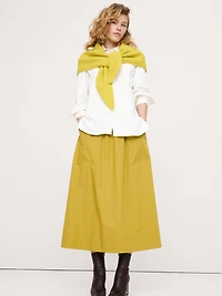 Merino-Cotton Triangle Scarf