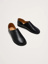 Italian Leather Slip-On Flats