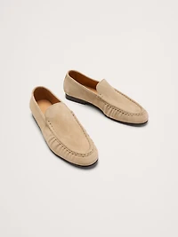 Italian Suede Moc-Toe Loafer