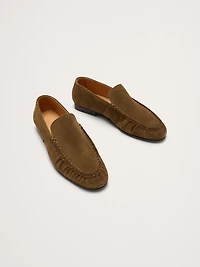 Italian Suede Moc-Toe Loafer
