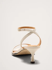 Italian Leather Kitten-Heel Sandal