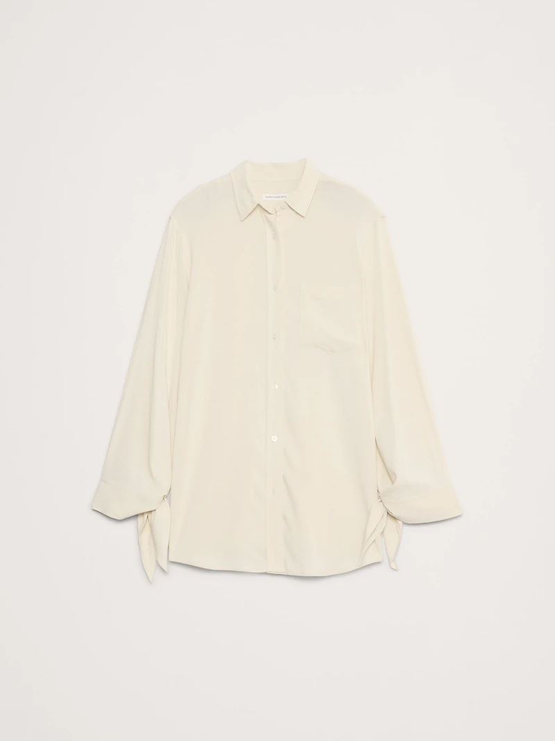 Georgette Tie-Cuff Shirt