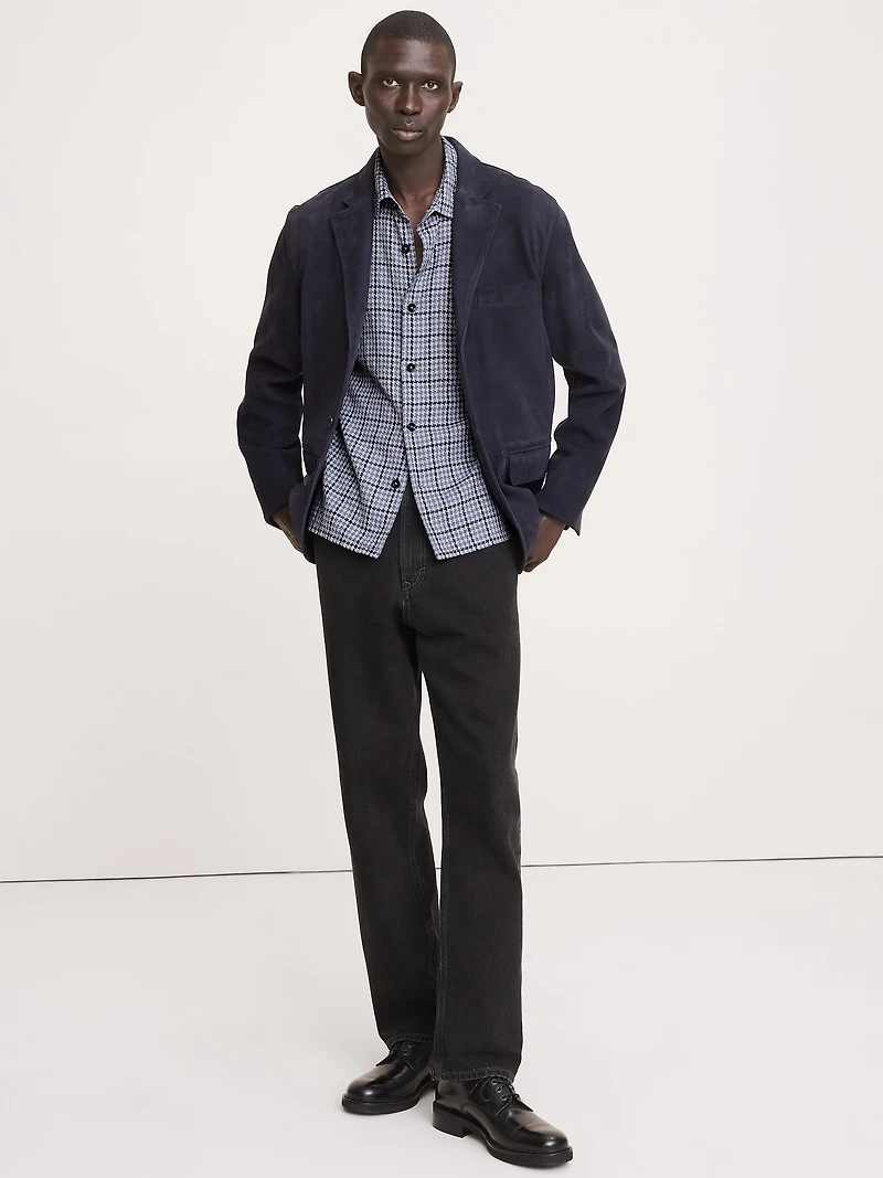 Relaxed-Fit Houndstooth Shirt