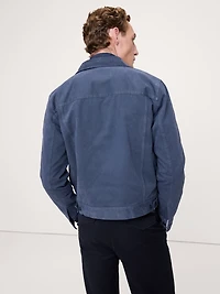 Cotton Twill Mechanic's Jacket with Corduroy Collar