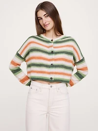 Italian Alpaca-Blend Cropped Cardigan