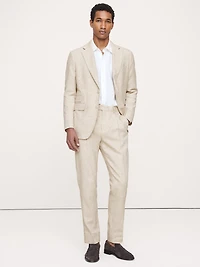 Herringbone Cotton-Linen Suit Jacket