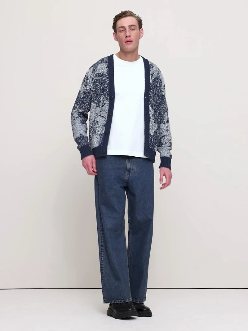 Floral Cotton-Linen Blend Cardigan