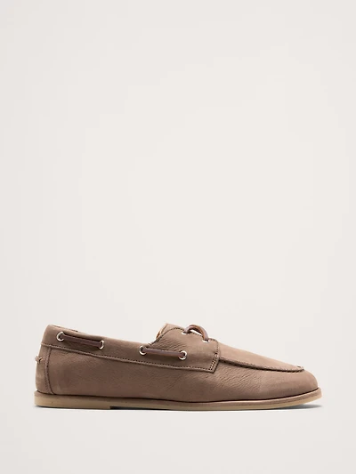 Italian Nubuck Leather Boat Shoe