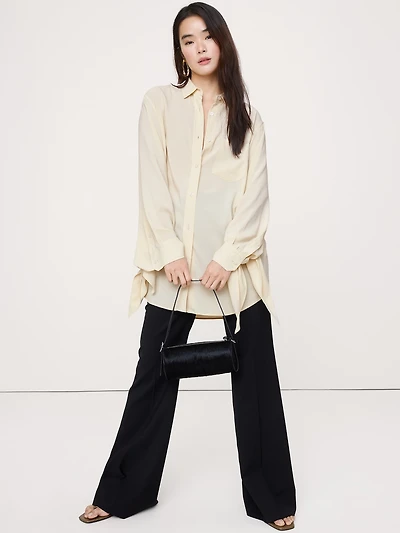 Georgette Tie-Cuff Shirt