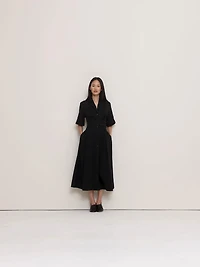Stretch-Poplin Shirtdress
