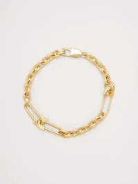 Rhinestone Safety Pin Bracelet