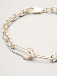 Rhinestone Safety Pin Bracelet