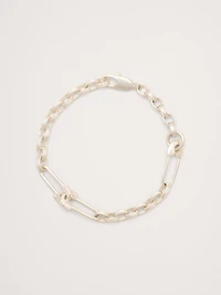 Rhinestone Safety Pin Bracelet