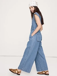 Denim Utility Jumpsuit