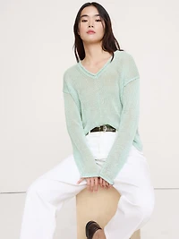 Heirloom Linen V-Neck Sweater