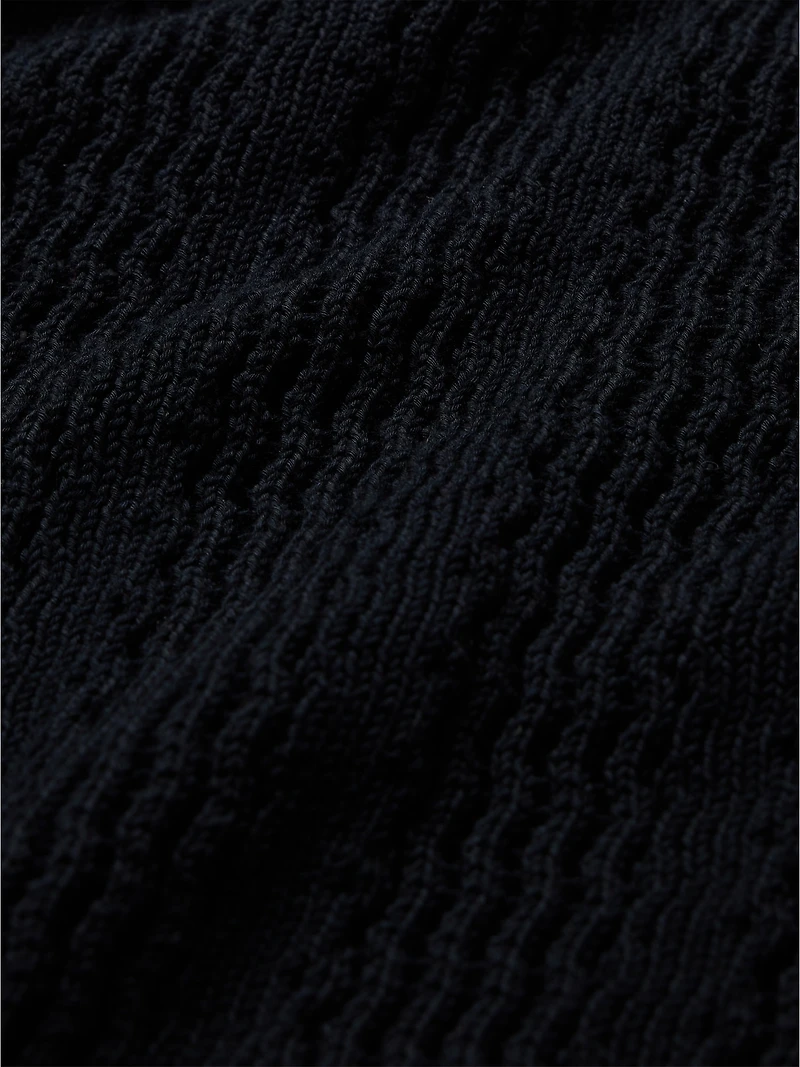 Cotton Zig-Zag Sweater Polo