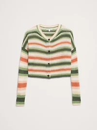 Italian Alpaca-Blend Cropped Cardigan